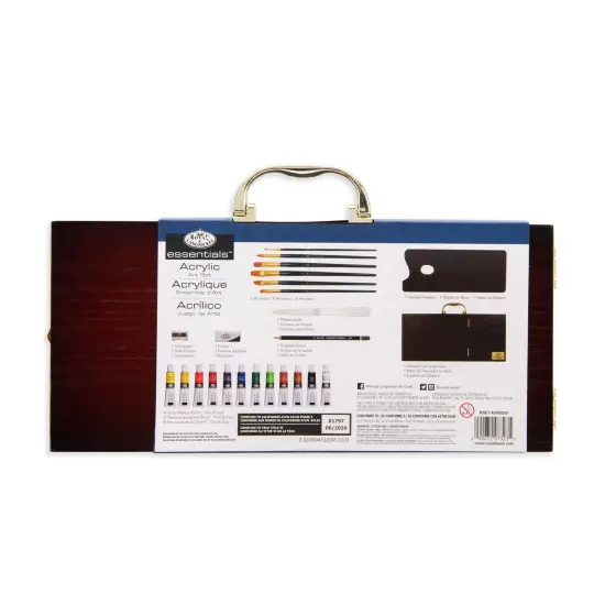 RSET-ACR2020 | Essentials&trade; 24pc Acrylic Painting Long Handle Travel Art Set {6}