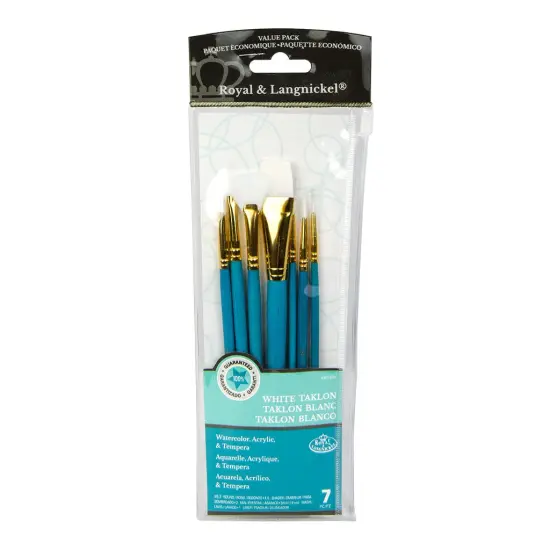 RSET-9181 | 7pc White Taklon Variety Brush Set {3}