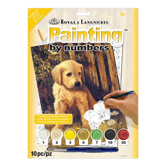 PJS60 | Painting by numbers&trade; 10pc 8.75" x 11.375" Puppy Blues Painting Project {1}