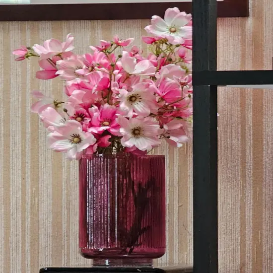 Summer Artificial Pink Daisy Flowers,8 Bundles 21.65'' Faux Fake Silk Daisy Flowers Arrangements for Tabletop Decor ,Home Garden Vase D&eacute;cor (8, Gradient Pink) {5}