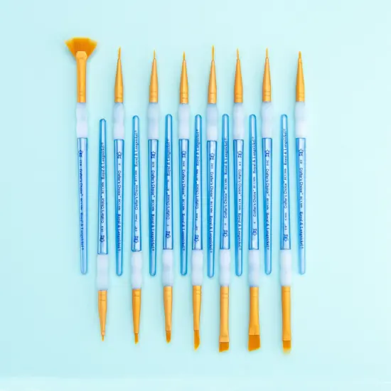 RCC 606 | Crafter's Choice&trade; 15pc Golden Taklon Variety Mini Brush Set {6}