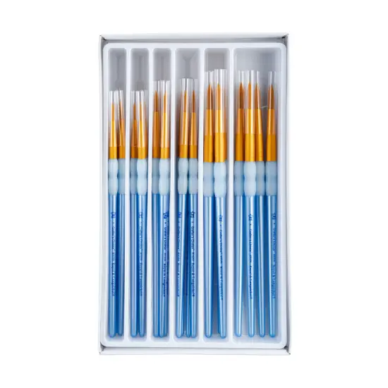 RCVP-CCRND-24 | Crafter's Choice™ Gold Taklon 24pc Round Brush Assortment {2}