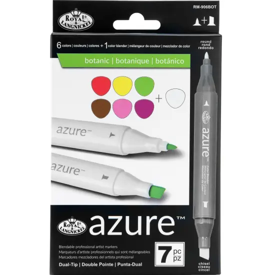 RM-906BOT | Azure&trade; 7pc Botanic Color Marker Set {1}
