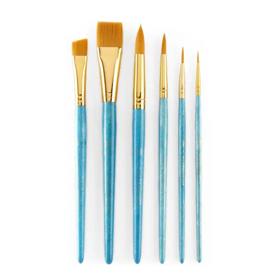 RSET-9182 | 6pc Golden Taklon Variety Brush Set {2}