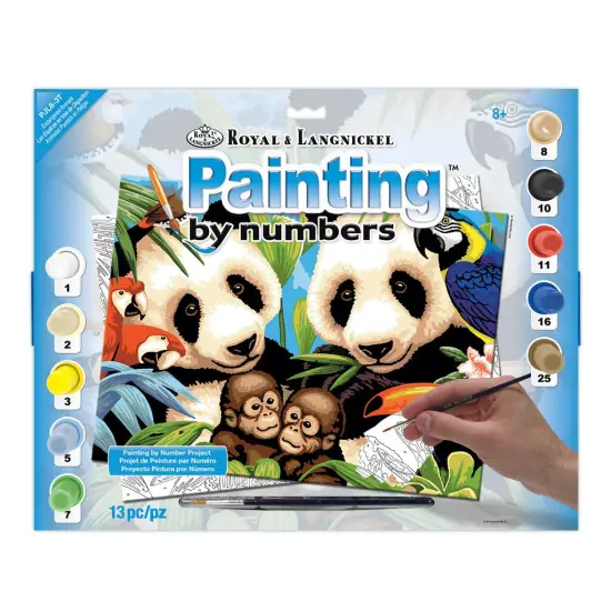PJL8 | Painting by numbers&trade; 13pc 11.25" x 15.375" Endangered Animals Painting Project {1}
