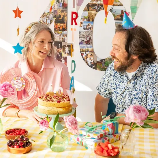 Birthday Balloons with Colorful Stars Hanging {4}