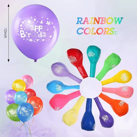 48 Pcs 12 Inch Happy Birthday Balloons {3}