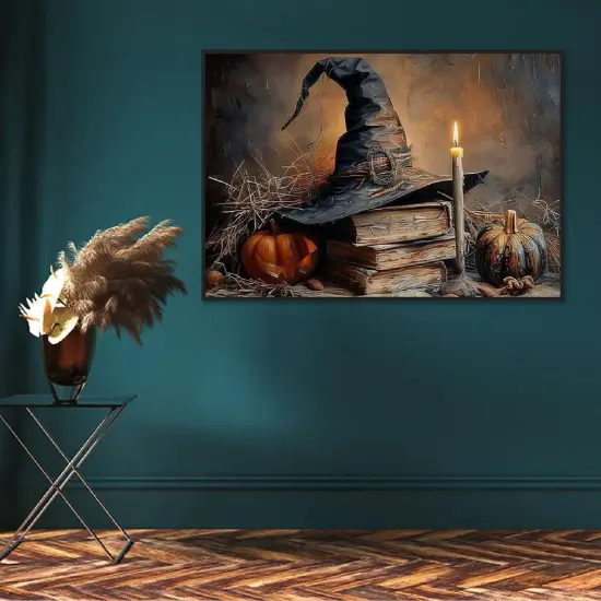 Halloween Diamond Painting kit for Adults Witch Hat Full Drill-12x16inch {4}