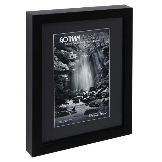 Gotham Deep Complete Picture Frames - Black - 11x14" - 1-5/8" Deep Frame Break Resistant Acrylic Glazing - Professional Quality Frames for Heavy Duty Canvases or Prints -Made in the USA {5}