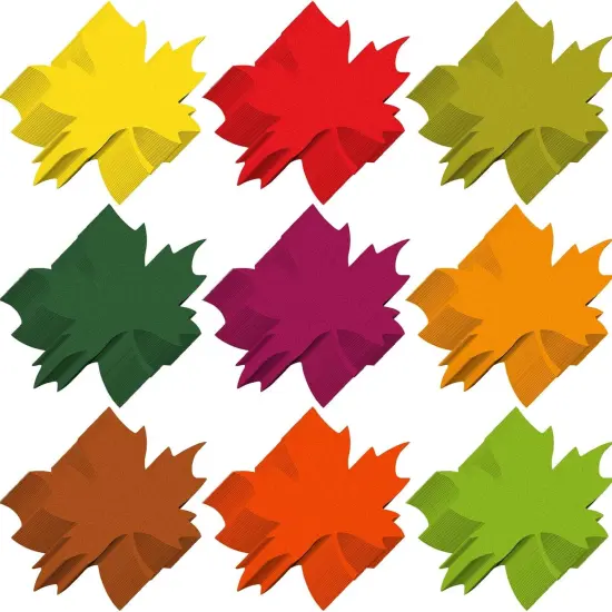 360 Pcs Fall Leaf Cutouts Paper 3.9 Inch -Vintage Maple Leaf {1}