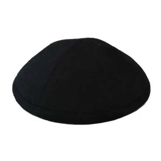 Kippah Black Deluxe Linen {1}
