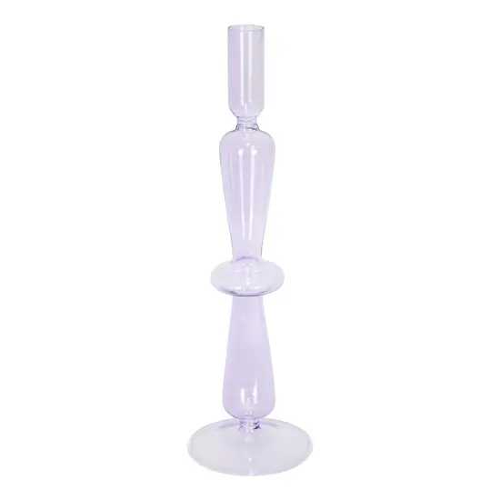Elegant Glass Candle Holder Pink {2}