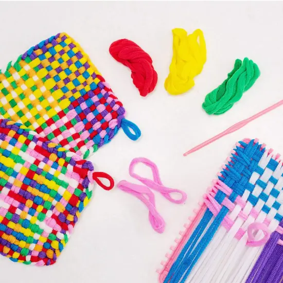 12 Colors Potholder Weaving Loom Loops Bulk Weaving Craft Loops with Multiple Colors for DIY Crafts Supplies Compatible with 7 Inch Weaving Loom(192 Pieces) {5}