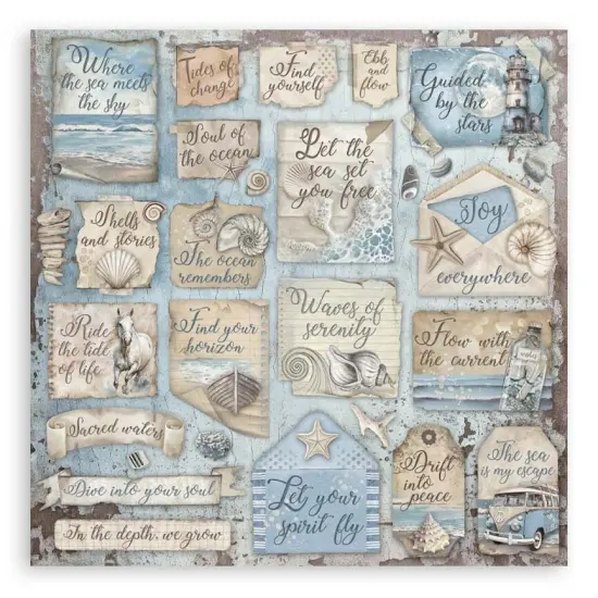 Stamperia Double-Sided Paper Pad 8"X8" 10/Pkg-Silent Sea {4}