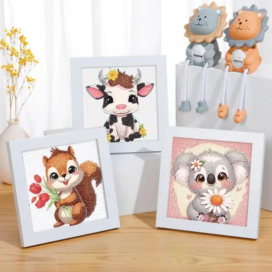6 Packs 5D Cute Animals Cartoon Diamond Art Kits {2}