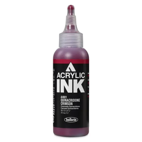 Holbein Acrylic Ink - Quinacridone Crimson, 100 ml {1}