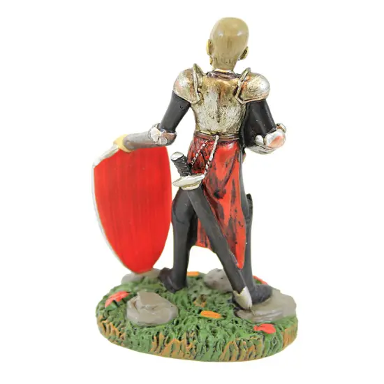 Department 56 Villages 3.5 Inch The Mad Knight Of Calvario Halloween Halloween Village , Halloween Decor Halloween Village Shield Helmet Black {2}