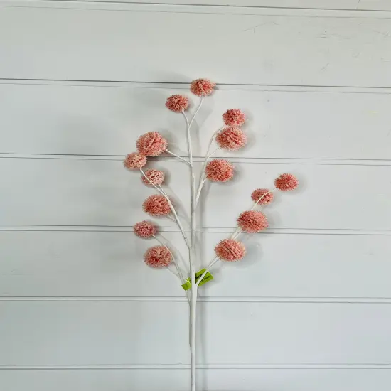 Elegant Blooms: 28-Inch Pink Snowball Allium Spray - Graceful Floral Accent for Your D&eacute;cor-85550PK {2}