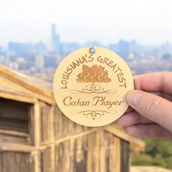 Louisiana's Greatest Catan Player - Ornament - Raw Wood {5}