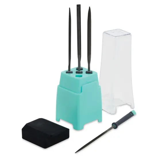 ImpressArt Needle File Set with File Block - Set of 5 {1}
