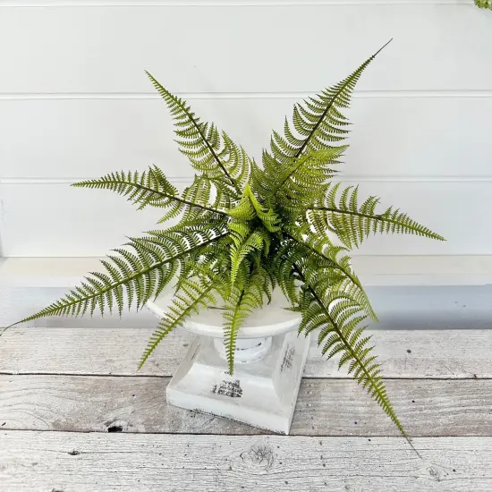 14" Artificial Green Wild Fern Bush - Faux Greenery for Arrangements - TCT Crafts - PF1700 {3}