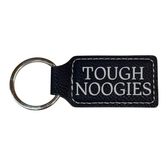 Keychain - Rectangle - Tough Noogies - Leather Pink/Black {3}
