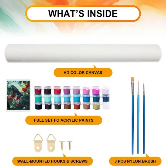 Paint by Numbers Kit for Adults, Butterfly Paint by Numbers Kit for Adults, DIY Paint by Numbers Kit with Brushes and Acrylic Paints,16x20 Inch Canvas for Home Wall Decor and Gift {4}