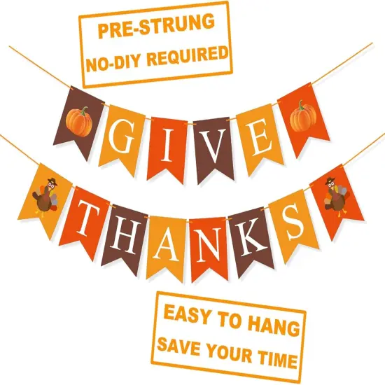 Give Thanks Banner (Multicolor) {3}