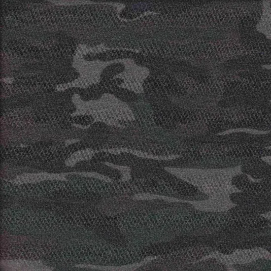 French Terry Camouflage Print Fabric 1 Yard Soft Stretch Cozy Texture 58/60" Wide Green {5}