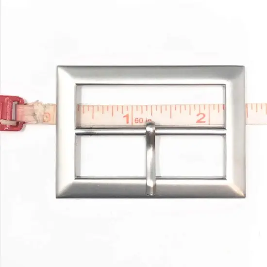 Matte Silver Rectangular Belt Buckle 2 inches {4}