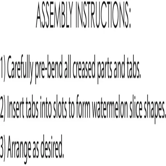 3-D Watermelon Centerpieces, 5.5" x 4.5", Set of 6- Summer Table Decorations, Fruit Cutouts, Birthday Party Supplies {5}