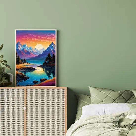 Landscape Paint by Numbers Kit for Adults, Mountain Paint by Numbers for Adults, DIY Adult Stress Relief Painting Art Crafts for Home Decoration {5}