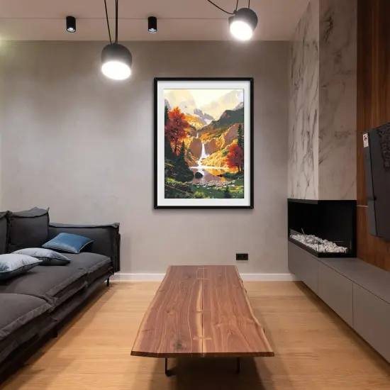 Paint by Number for Adults,Mountain Waterfall Paint by Numbers, Nature Scenery Paint by Number Kits,Suitable for Home Wall Decoration {3}