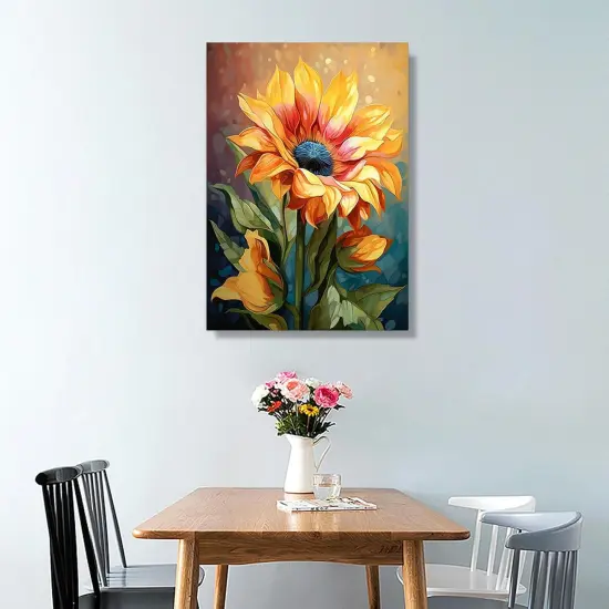 Paint by Numbers Sunflower for Adults Beginners with Frame,Sunflower Acrylic Adult Paint by Number Kits on Canvas,Abstract Landscape Digital Oil Number Painting Kits for Home Decor {2}