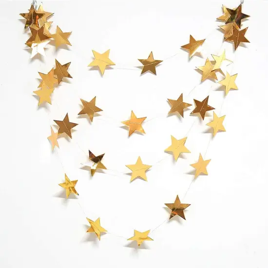 Gold Moon Star Garland Ramadan party decoration {5}