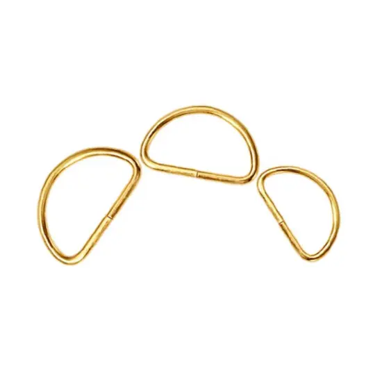 Metal D Ring 1 Inch Brass Plated Loop Ring {5}