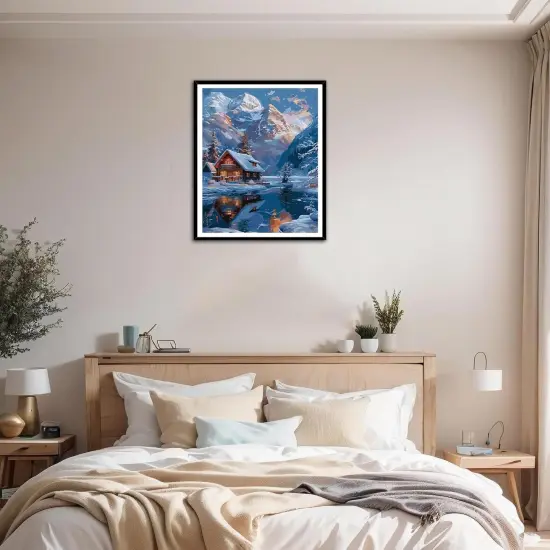 Paint by Number for Adults, Lake Landscape Paint by Numbers Kits, Mountains Acrylic Painting -Hand-Painted Gift for Home Decor {4}