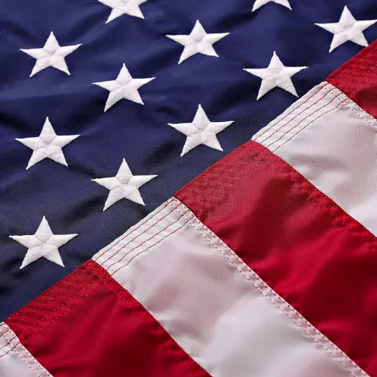 2.5x4 American Flags for Outside | Amercian Flag Made in USA Heavy Duty American Flags for Outside 2.5x4 with Embroidered Stars and Sewn Stripes American Flags for Outdoor High Wind- All Weather US {4}