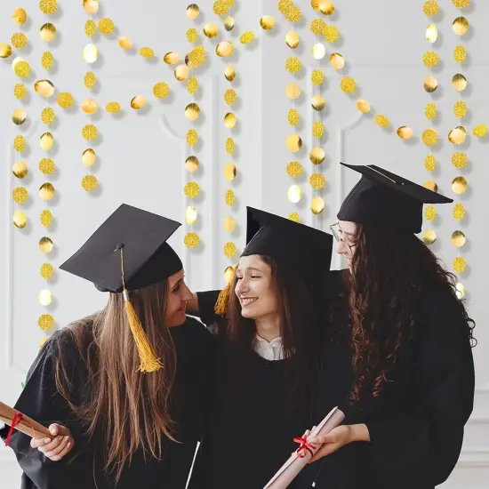 Gold Party Decorations Glitter Dot Garland Circle {2}