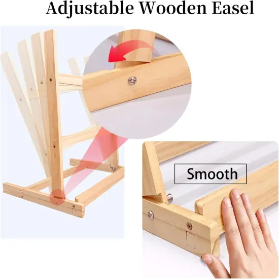 Paint by Numbers Kit for Adults with Frame, Seaside Sunset Paint by Number with Easel, DIY Tulip Paint by Number Kits Framed Canvas for Home Wall Decor {3}