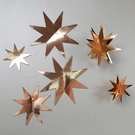 Hanging Twinkle Little Star Party Decorations Gold {3}