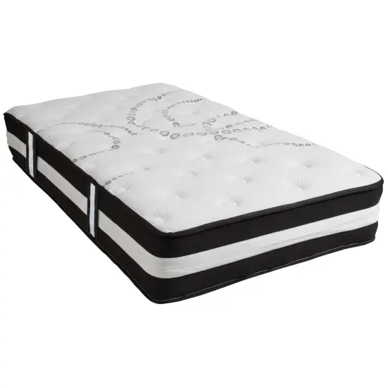 Emma and Oliver 12 Inch CertiPUR-US Certified Hybrid Pocket Spring Mattress, Mattress in a Box - Premium Mattress {2}
