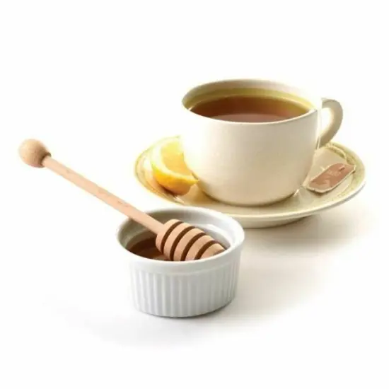 Norpro 6" Long Beechwood Honey Dipper / Syrup Drizzle Stick Dip Server {3}