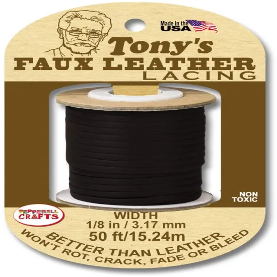 Pepperell Crafts Tony's Faux Leather Lacing 1/8"X50ft {3}