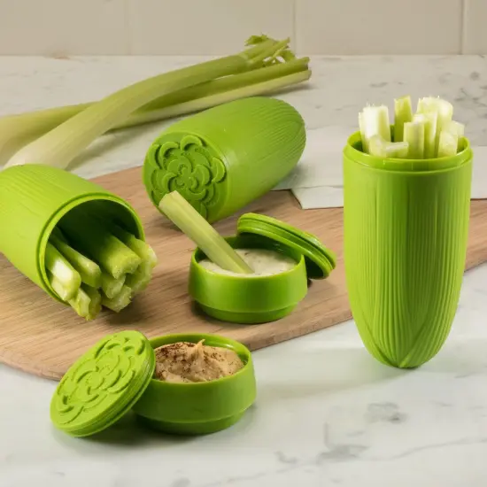 Hutzler Celery & Dip To-Go Lunch Snack Storage Container Celery & Dip to-Go {4}