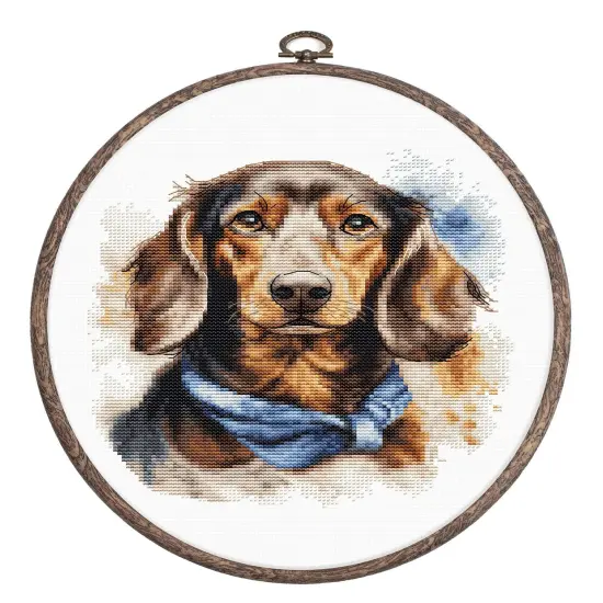 The Dachshund BC222L Counted Cross-Stitch Kit {1}