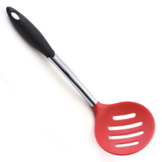 Norpro Heavy Duty Grip-EZ Stainless Steel Silicone Skimmer Strainer Spoon {1}