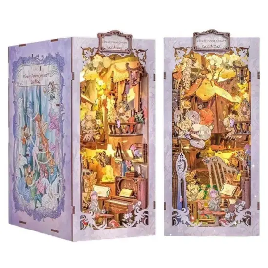 Book Nook Wizardi Miniature - Flower Forest Concert Roombox Kit {1}