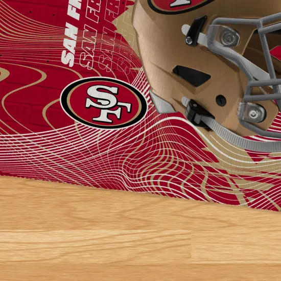 San Francisco 49ers NFL Wavelength Washable Rug 20X32 Inches {3}