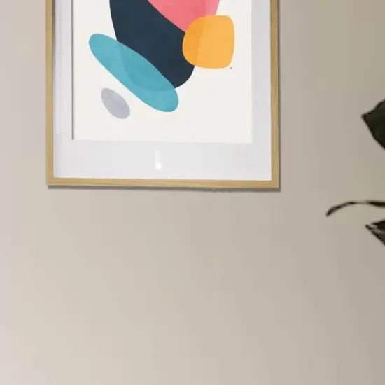 Oak Effect Frame with Mount, 24x36" &ndash; Horizontal/Vertical, No-Nail Hanging! {4}